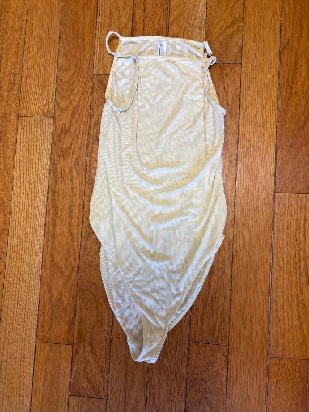 American Apparel Yellow Ribbed Bodysuit